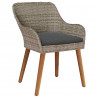 Krzesło Ogrodowe 2 pcs Czarny 62,5 x 55 x 82 cm polirattan
