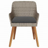 Krzesło Ogrodowe 2 pcs Czarny 62,5 x 55 x 82 cm polirattan