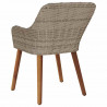 Krzesło Ogrodowe 2 pcs Czarny 62,5 x 55 x 82 cm polirattan