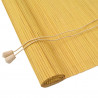 Roleta z zasłonami Żółty 60 x 220 cm Bambus