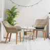 Krzesło Ogrodowe 2 pcs Jasnoszary 62,5 x 55 x 82 cm polirattan