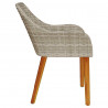 Krzesło Ogrodowe 2 pcs Jasnoszary 62,5 x 55 x 82 cm polirattan