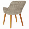 Krzesło Ogrodowe 2 pcs Jasnoszary 62,5 x 55 x 82 cm polirattan