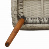 Krzesło Ogrodowe 2 pcs Jasnoszary 62,5 x 55 x 82 cm polirattan