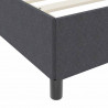Łóżko sprężynowe Ciemnoszary 140 x 200 cm Tkanina sztruksowa