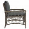 Krzesło Ogrodowe z poduszką Szary 73 x 61 x 77 cm polirattan