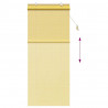 Roleta z zasłonami Żółty 90 x 220 cm Bambus