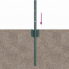 Słupek ogrodzeniowy. 5 pcs Zielony 100 cm Stal
