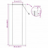 Roleta z zasłonami Żółty 90 x 220 cm Bambus
