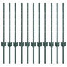 Słupek ogrodzeniowy. 11 pcs Zielony 100 cm Stal