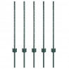 Słupek ogrodzeniowy. 5 pcs Zielony 120 cm Stal