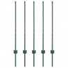 Słupek ogrodzeniowy. 5 pcs Zielony 140 cm Stal