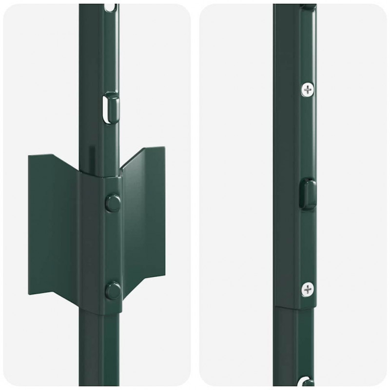 Słupek ogrodzeniowy. 5 pcs Zielony 140 cm Stal