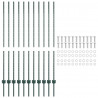 Słupek ogrodzeniowy. 11 pcs Zielony 140 cm Stal