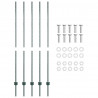 Słupek ogrodzeniowy. 5 pcs Zielony 150 cm Stal