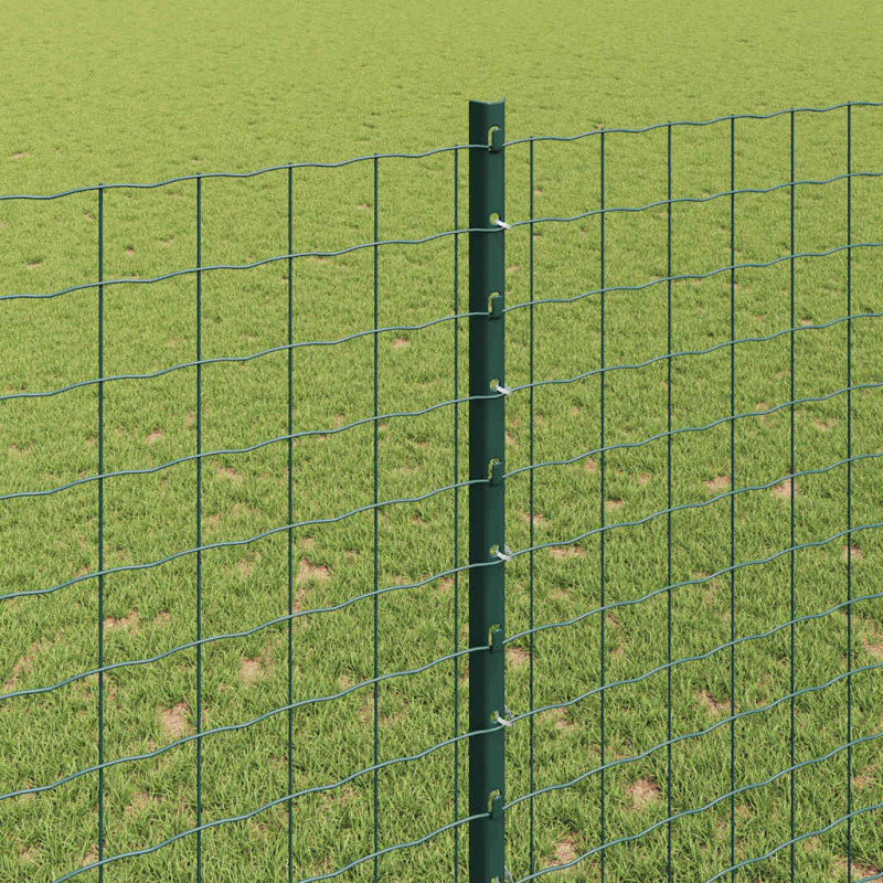Słupek ogrodzeniowy. 11 pcs Zielony 160 cm Stal