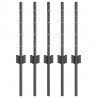 Słupek ogrodzeniowy. 5 pcs Szary 40 cm Stal