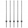 Słupek ogrodzeniowy. 5 pcs Szary 100 cm Stal