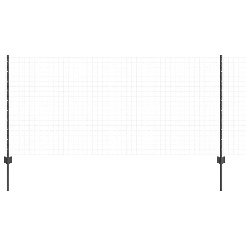Słupek ogrodzeniowy. 5 pcs Szary 100 cm Stal