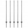 Słupek ogrodzeniowy. 5 pcs Szary 120 cm Stal
