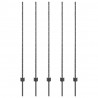 Słupek ogrodzeniowy. 5 pcs Szary 140 cm Stal