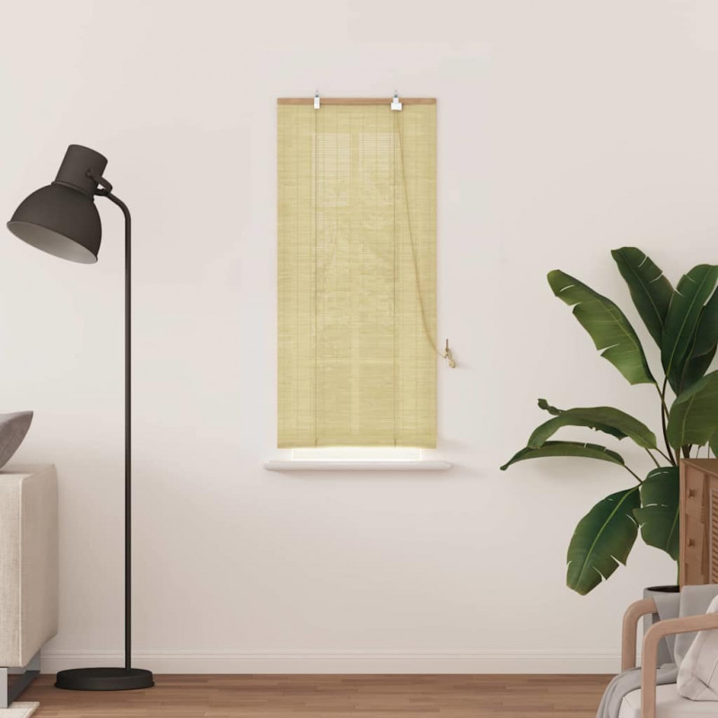 Roleta z zasłonami natura 60 x 160 cm Bambus
