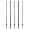 Słupek ogrodzeniowy. 5 pcs Szary 150 cm Stal