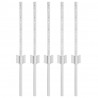 Słupek ogrodzeniowy. 5 pcs Srebrny 40 cm Stal