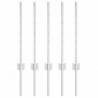 Słupek ogrodzeniowy. 5 pcs Srebrny 60 cm Stal