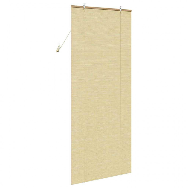 Roleta z zasłonami natura 80 x 220 cm Bambus
