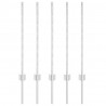Słupek ogrodzeniowy. 5 pcs Srebrny 80 cm Stal