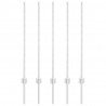 Słupek ogrodzeniowy. 5 pcs Srebrny 100 cm Stal