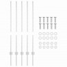 Słupek ogrodzeniowy. 5 pcs Srebrny 100 cm Stal