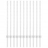 Słupek ogrodzeniowy. 11 pcs Srebrny 100 cm Stal