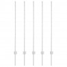Słupek ogrodzeniowy. 5 pcs Srebrny 120 cm Stal