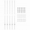 Słupek ogrodzeniowy. 5 pcs Srebrny 120 cm Stal
