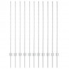 Słupek ogrodzeniowy. 11 pcs Srebrny 120 cm Stal