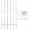 Słupek ogrodzeniowy. 11 pcs Srebrny 120 cm Stal