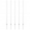 Słupek ogrodzeniowy. 5 pcs Srebrny 140 cm Stal