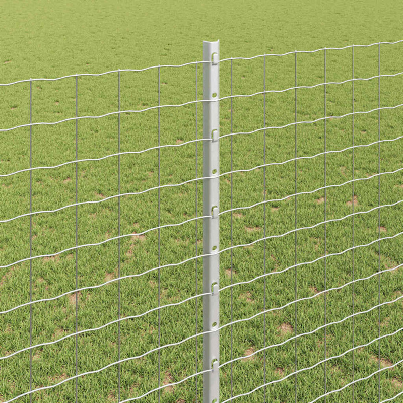 Słupek ogrodzeniowy. 11 pcs Srebrny 140 cm Stal
