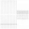 Słupek ogrodzeniowy. 11 pcs Srebrny 140 cm Stal