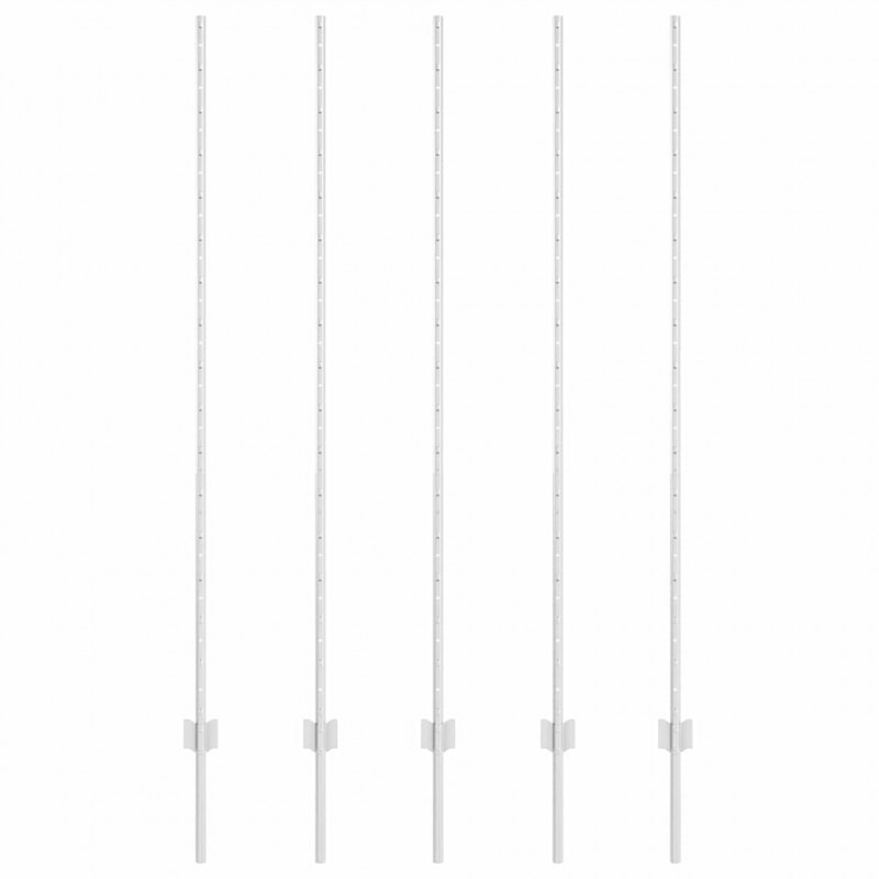 Słupek ogrodzeniowy. 5 pcs Srebrny 150 cm Stal