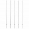 Słupek ogrodzeniowy. 5 pcs Srebrny 150 cm Stal