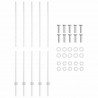 Słupek ogrodzeniowy. 5 pcs Srebrny 150 cm Stal