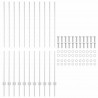 Słupek ogrodzeniowy. 11 pcs Srebrny 150 cm Stal