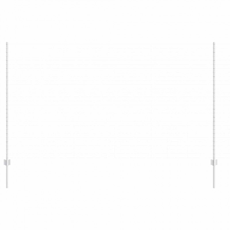 Słupek ogrodzeniowy. 11 pcs Srebrny 160 cm Stal