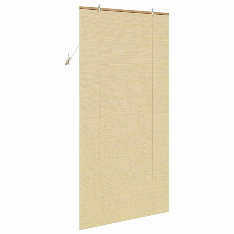 Roleta z zasłonami natura 110 x 220 cm Bambus