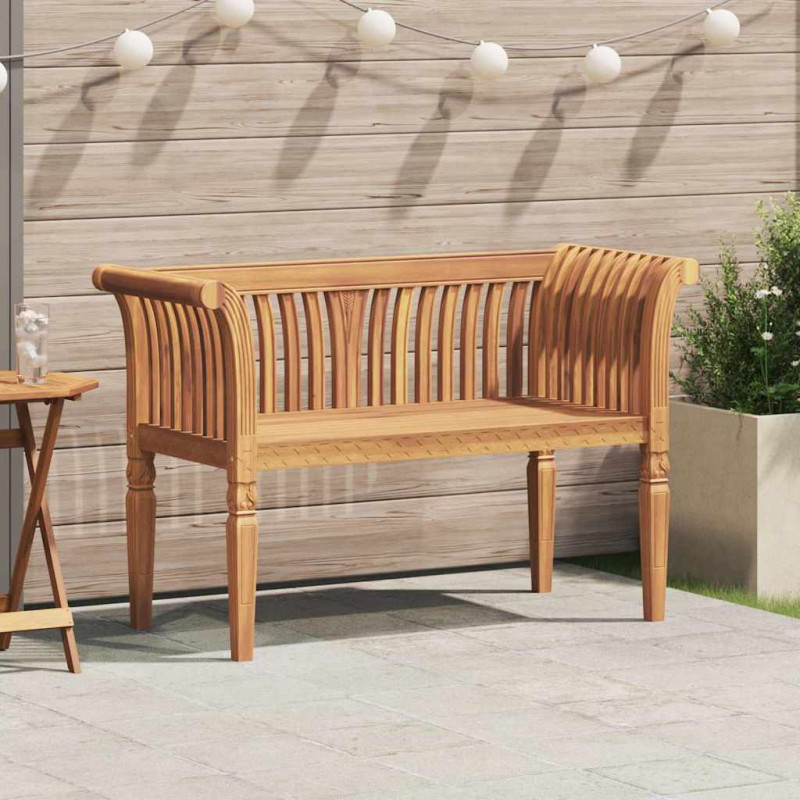 ławka Brązowy 127,5 x 52 x 80 cm Lite drewno tekowe