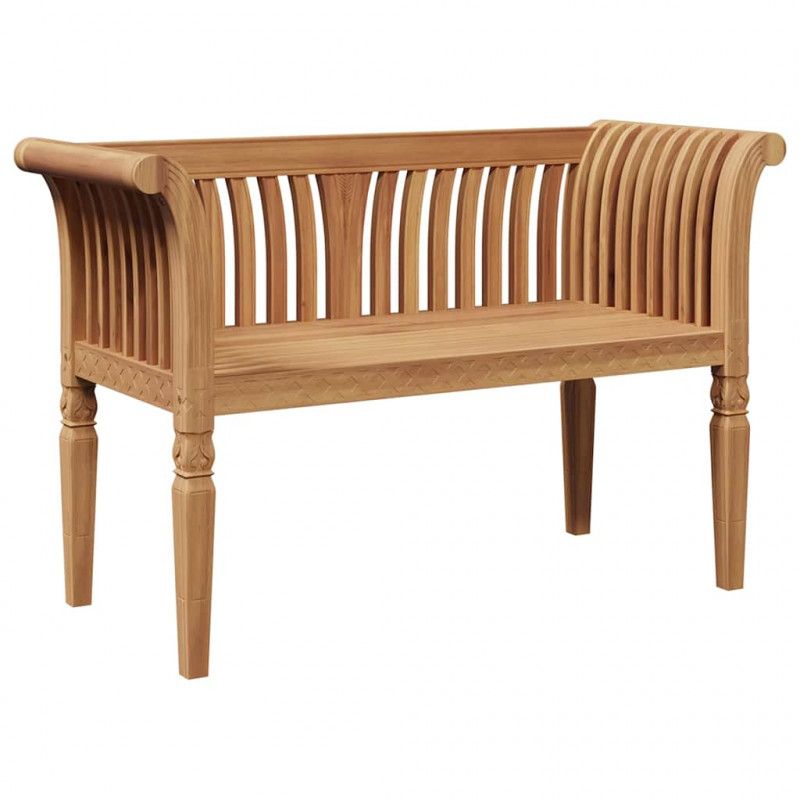 ławka Brązowy 127,5 x 52 x 80 cm Lite drewno tekowe