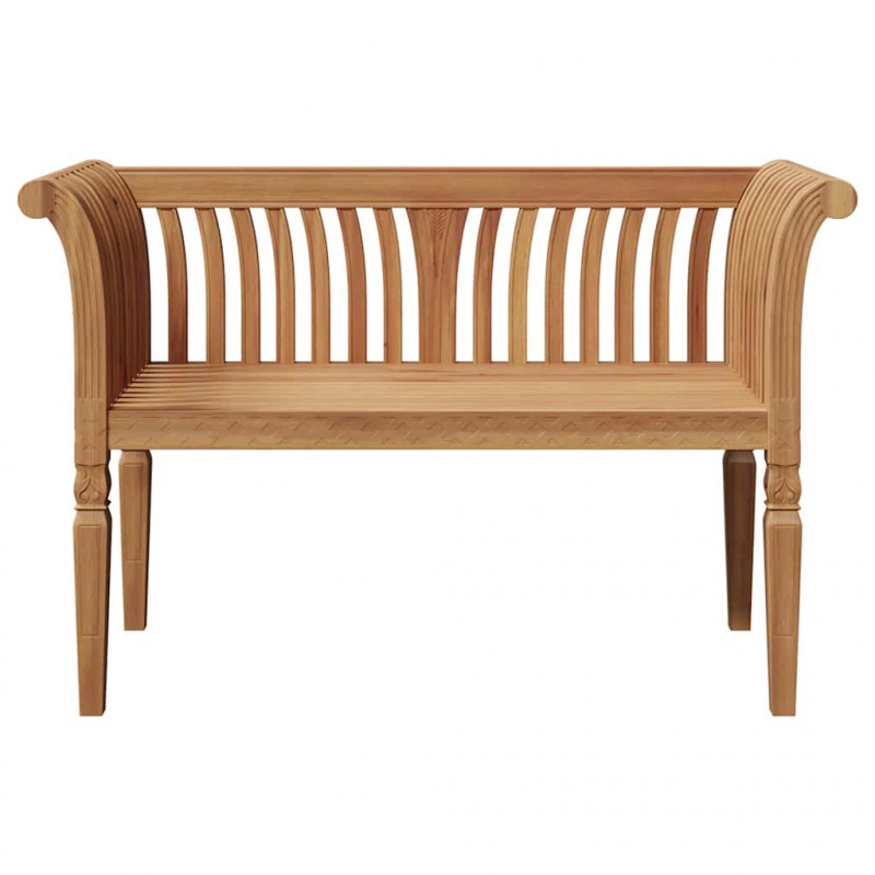 ławka Brązowy 127,5 x 52 x 80 cm Lite drewno tekowe